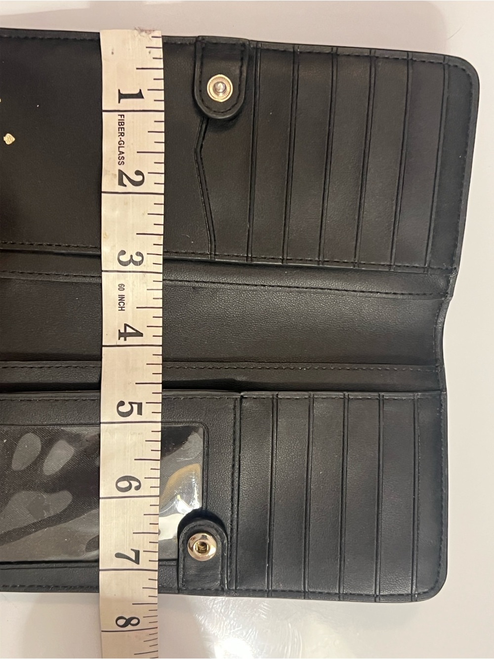 Kate Spade Bifold Wallet black multi herringbone floral pattern - Picture 16 of 16